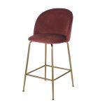 Chaise pour lot central en velours terracotta h65