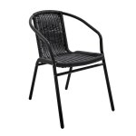 Chaise de jardin aluminium et résine noire Chaise de jardin aluminium et résine noire