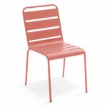 Chaise de jardin en mtal argile