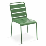 Chaise de jardin en m�tal vert cactus