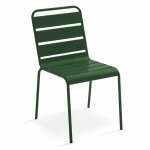 Chaise de jardin en mtal vert fort