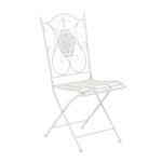 Chaise de jardin pliable en mtal blanc