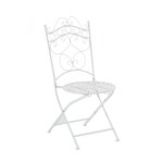 Chaise de jardin pliable en mtal blanc