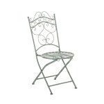 Chaise de jardin pliable en mtal vert antique