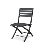 Chaise de jardin pliante en aluminium gris anthracite Chaise de jardin pliante en aluminium gris anthracite