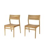 Chaise de jardin en teck massif (lot de 2)