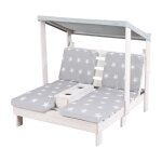 Chaise longue double pour enfants avec coussin d'assise Chaise longue double pour enfants avec coussin d'assise