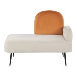 Chaise longue ct droit velours orange