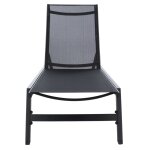 Chaise longue d'extrieur aluminium noir