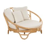 Chaise longue de jardin rotin naturel