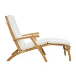 Chaise longue en teck massif Chaise longue en teck massif