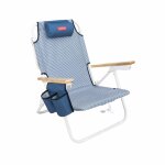 Chaise plage pliante polyester bleu Chaise plage pliante polyester bleu