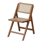 Chaise pliante en bois de htre et cannage en rotin