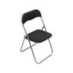 Chaise pliante en fer noir 43x47 cm