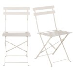 Chaises pliantes de jardin en métal coloris argile (x2) Chaises pliantes de jardin en métal coloris argile (x2)