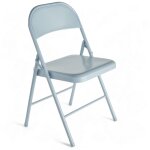 Chaise pliante m�tal 46x43cm bleu