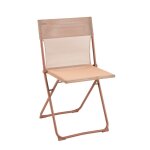 Chaise pliante ultra - compacte en acier orange l44xl48xh83 Chaise pliante ultra - compacte en acier orange l44xl48xh83