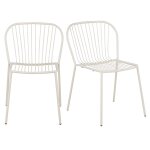 Chaises professionnelles en acier écru (x2) Chaises professionnelles en acier écru (x2)