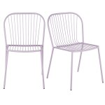 Chaises professionnelles en acier lilas (x2) Chaises professionnelles en acier lilas (x2)