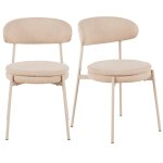 Chaises professionnelles beiges (x2)