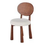Chaise professionnelle en bois d'hva massif et bouclettes crues