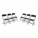 Chaises de r�ception pliantes gris fonc�