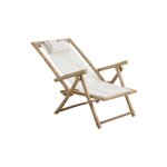 Chaise relax pliante en bambou