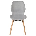 Chaise scandinave en tissu et chne gris clair gary