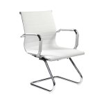 Chaise en similcuir blanc 62x54h89 cm