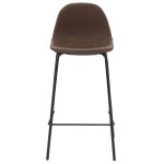 Chaise snack imitation cuir marron