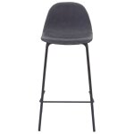 Chaise snack imitation cuir noir