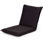 Chaise de sol pliante avec 6 positions rglables marron 97x47x8cm