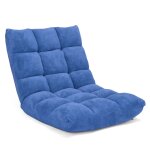 Chaise de sol pliante rglable bleue 105 x 56 x 15 cm