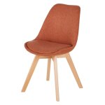 Chaise style scandinave brique et bois de htre