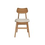 Chaise en teck massif assise bouclette