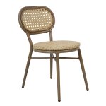 Chaise de terrasse en aluminium et rotin synthétique Chaise de terrasse en aluminium et rotin synthétique