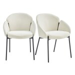 Chaise en tissu luxury ecru (x2)