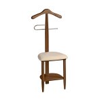 Chaise - valet de nuit en bois de hêtre noyer 105x45x41 cm Chaise - valet de nuit en bois de hêtre noyer 105x45x41 cm