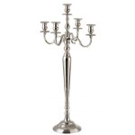 Chandelier 5 bras alu argent h100cm