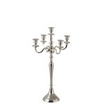Chandelier 5 bras alu argent h63cm
