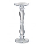 Chandelier / bougeoir en verre transparent h35, 5cm
