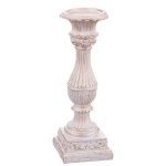 Chandelier porte bougie en rsine blanche et dore 10x10x29cm