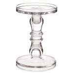 Chandelier porte bougie en verre taill 13x13x19cm