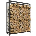 Chariot  bois de chauffage charge max 150 kg mtal noir