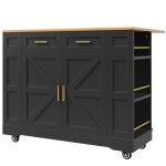 Chariots de cusisine noire extensible scandinaveen mdf avec roulettes