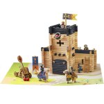 Château fort et catapulte 270 pc en bois beige 53x32x11 cm Château fort et catapulte 270 pc en bois beige 53x32x11 cm