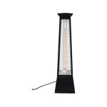 Chauffage lectrique radiant en fibre de carbone noir 2000w