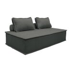 Chauffeuse 2 places pour canapé modulable gris Chauffeuse 2 places pour canapé modulable gris