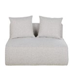 Chauffeuse 2 places pour canapé modulable gris clair chiné Chauffeuse 2 places pour canapé modulable gris clair chiné