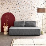 Chauffeuse 2 places canap� modulable gris fonc�